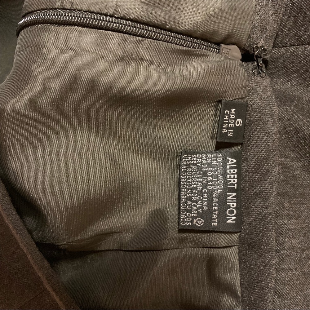 Albert Nipon | 100% Wool Pencil Skirt - image 3